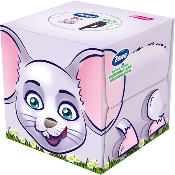 ZEWA KIDS 3D ZOO BOX PAPIRNE MARAMICE ZA LICE 3-SLOJNE 60KOM
