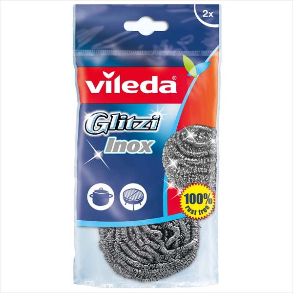 VILEDA ŽICA ZA POSUĐE GLITZI INOX 2+1KOM