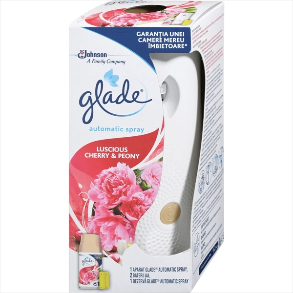 GLADE AUTOMATIK SPREJ KOMPLET OSVEŽIVAČ PROSTORA CHERRY&PEONY 269ML