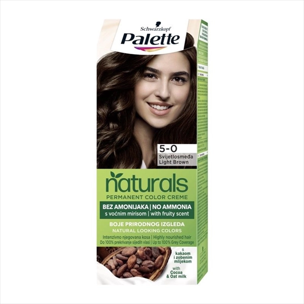 PALETTE NATURALS COLOR BOJA ZA KOSU 600 (5-0) SVETLO SMEĐA