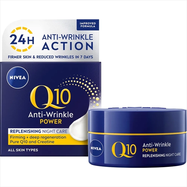 NIVEA NOĆNA KREMA ZA LICE PROTIV BORA Q10 POWER 50ML