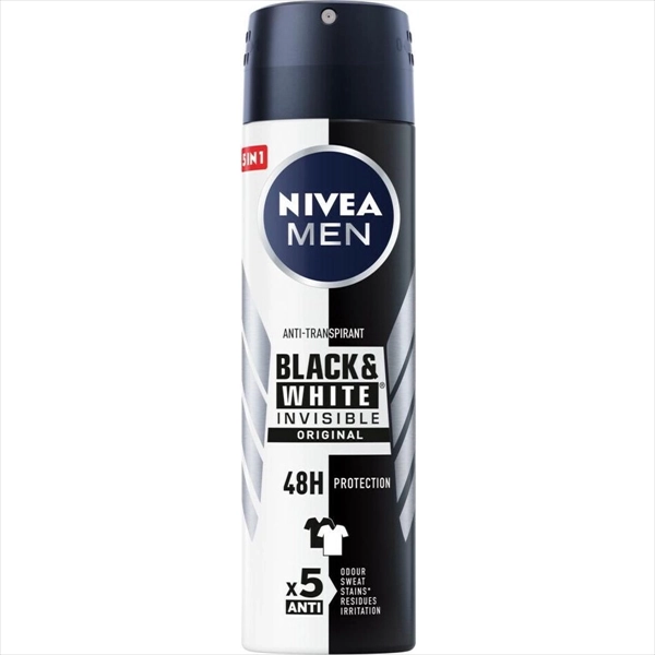 NIVEA MEN DEO SPREJ BLACK&WHITE INVISIBLE ORIGINAL 150ML