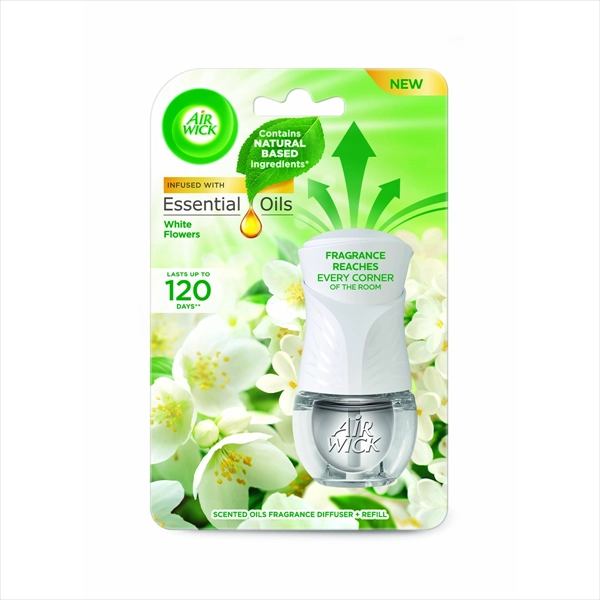 AIRWICK EL.ISPARIVAČ KOMPLET OSVEŽIVAČ PROSTORA WHTE FLOWERS 19ML