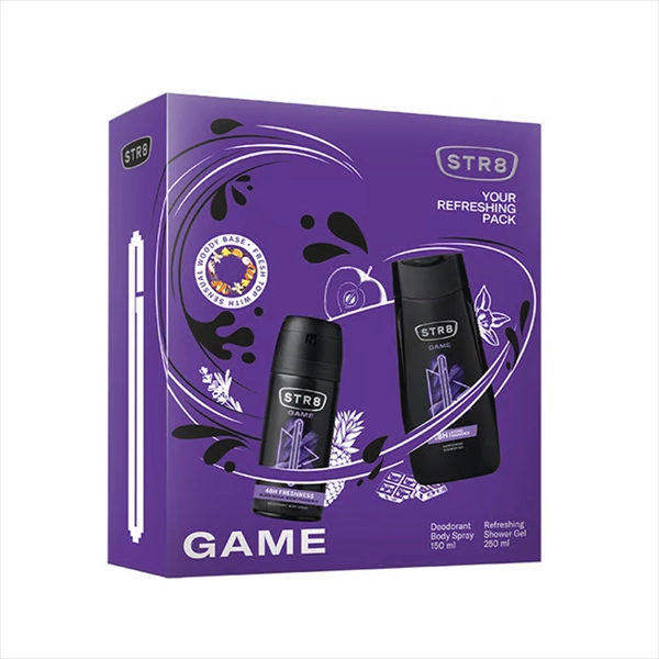 STR8 SET GAME (DEO SPREJ 150ML + GEL ZA TUŠIRANJE 250ML)