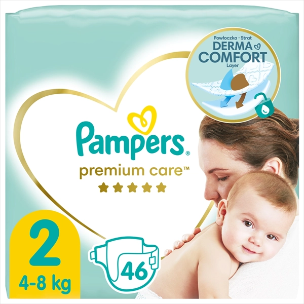 PAMPERS PELENE PREMIUM CARE VELIČINA 2 (4-8KG) 46KOM