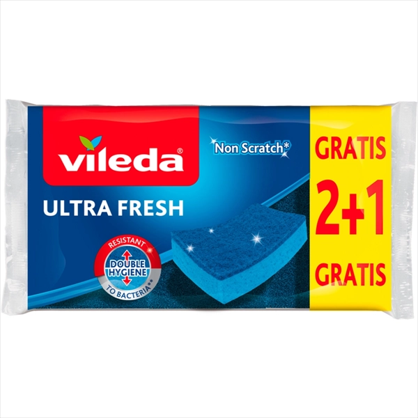 VILEDA SUNĐER ULTRA FRESH ANTI-SCRATCH 2+1KOM