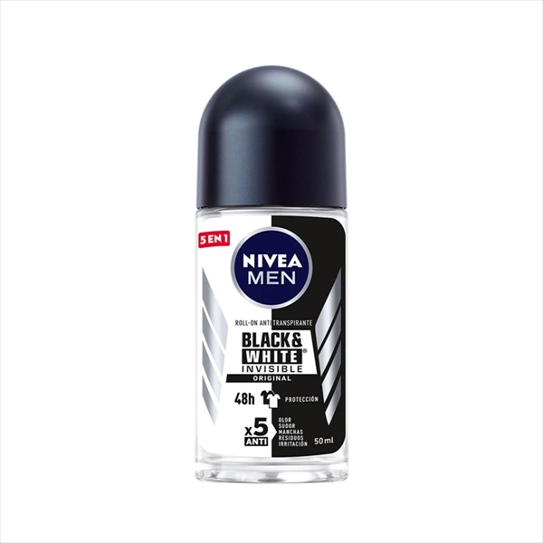 NIVEA MEN DEO ROLL-ON BLACK&WHITE INVISIBLE ORIGINAL 50ML