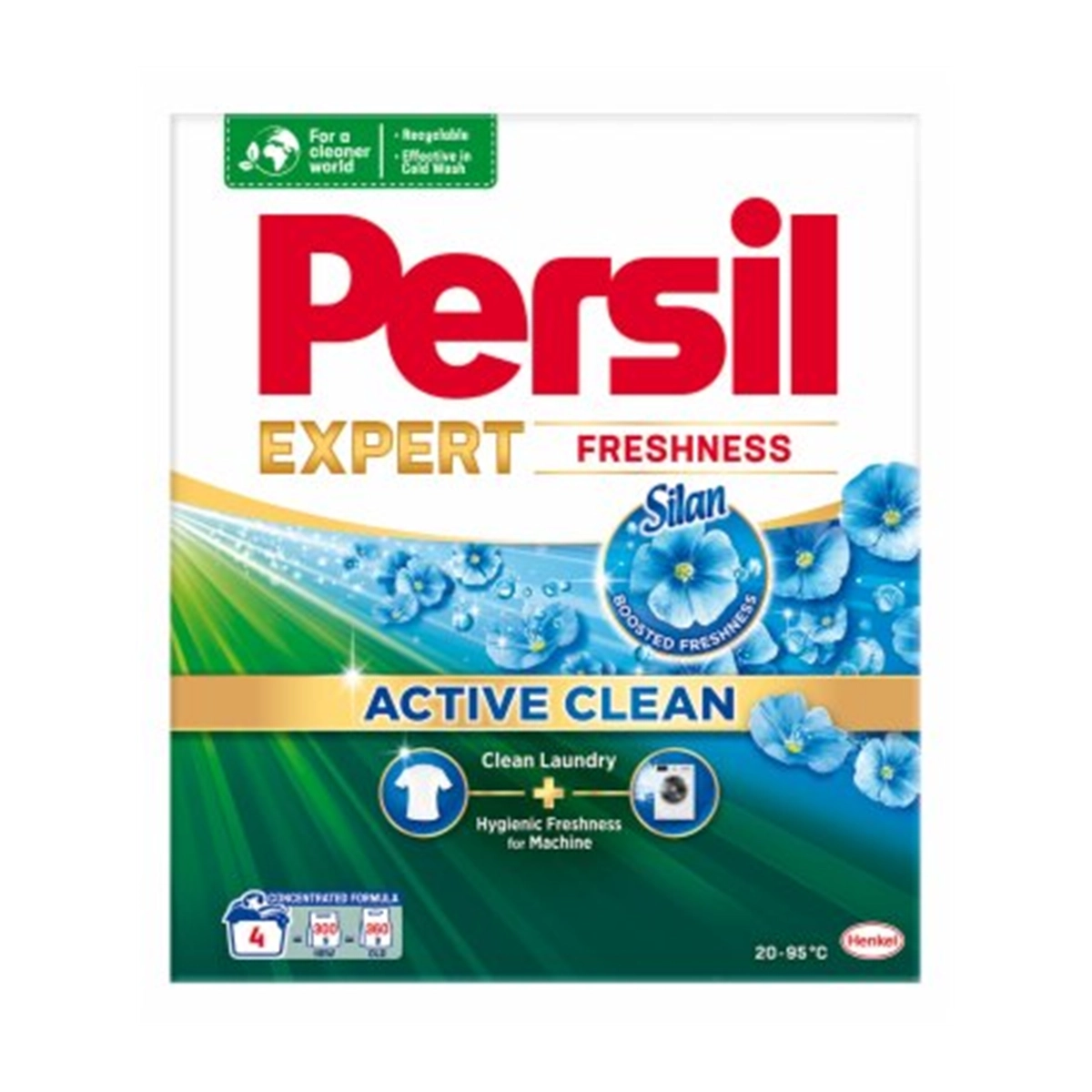 PERSIL PRAŠKASTI DETERDŽENT ZA VEŠ ACTIVE CLEAN SILAN 4 PRANJA 300G