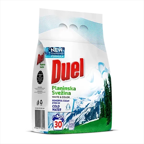 DUEL PRAŠKASTI DETERDŽENT ZA VEŠ PLANINSKA SVEŽINA 2.7KG
