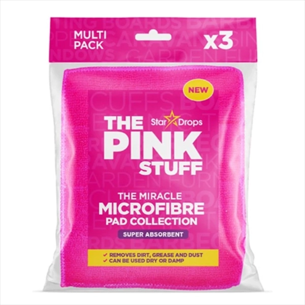 THE PINK STUFF MIKROFIBER KRPE THE MIRACLE SUPER ABSORBENT 3KOM
