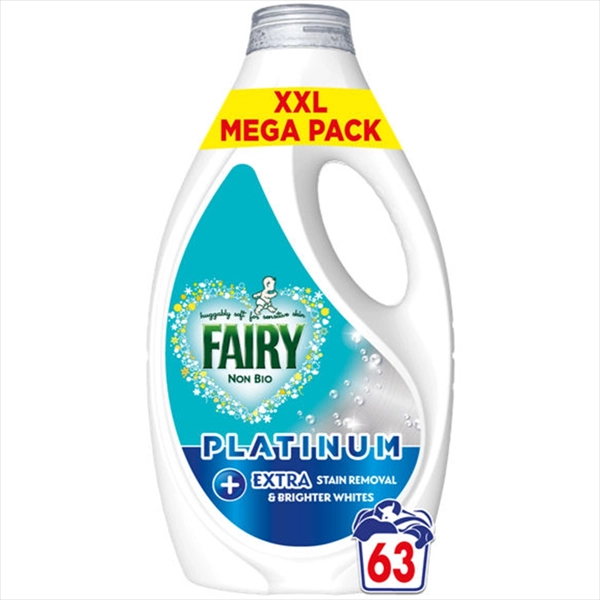FAIRY NON BIO PLATINUM+EXTRA TEČNI DETERDŽENT ZA VEŠ 63 PRANJA 1.953L