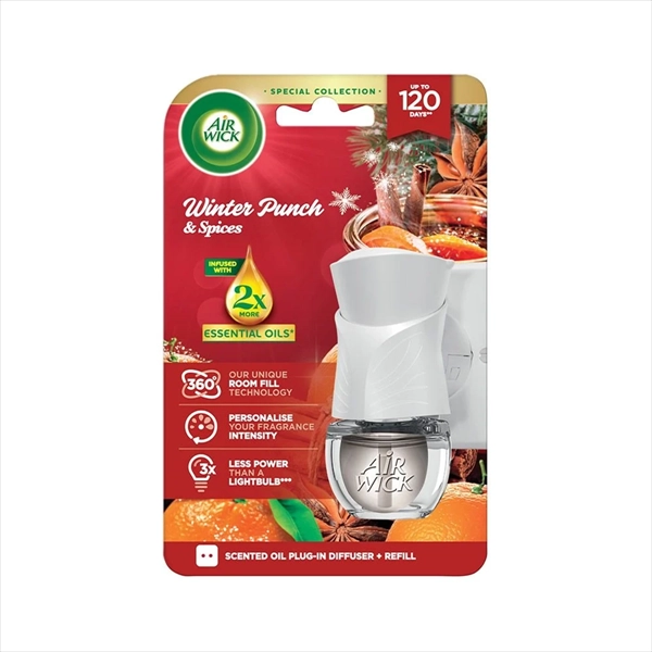 AIRWICK EL.ISPARIVAČ KOMPLET OSVEŽIVAČ PROSTORA WINTER PUNCH 19ML